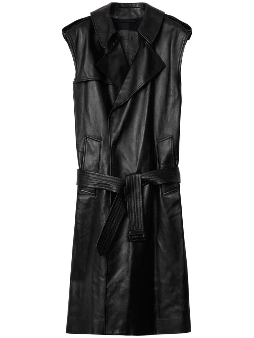 Burberry leather trench coat - Black