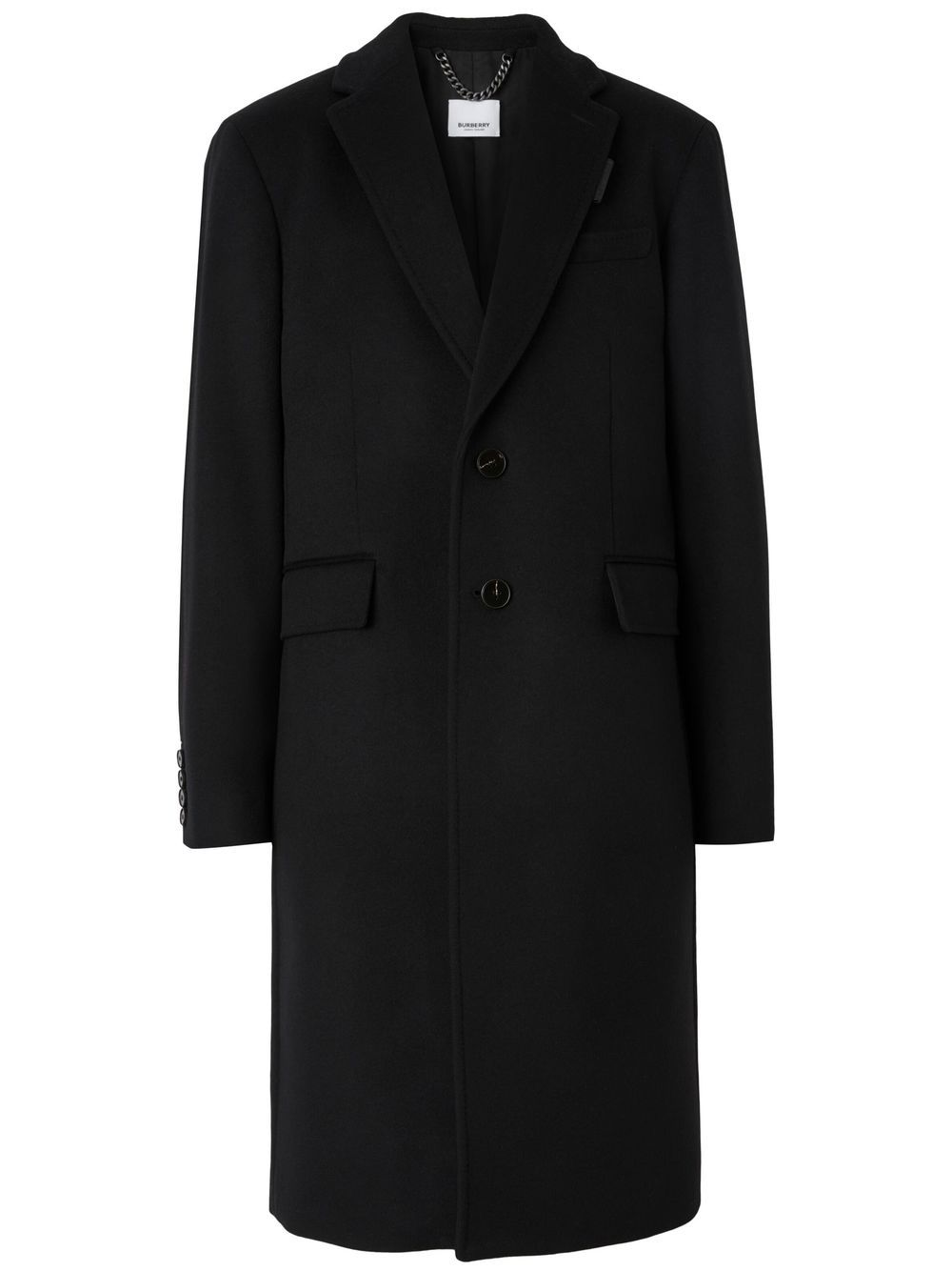 Burberry single-breasted wool coat - Black