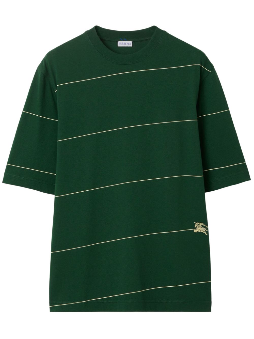 Burberry striped cotton T-shirt - Green