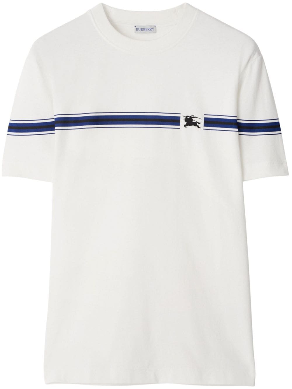 Burberry striped-detail cotton T-shirt - White