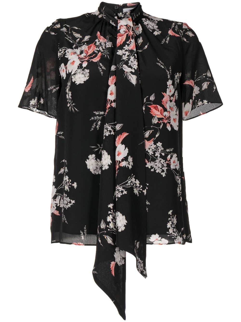 ERDEM Michaela floral-print blouse - Black