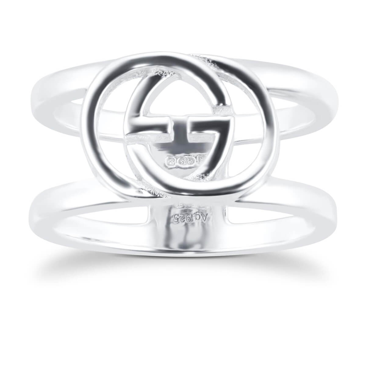 Gucci Interlocking Sterling Silver 9mm Ring