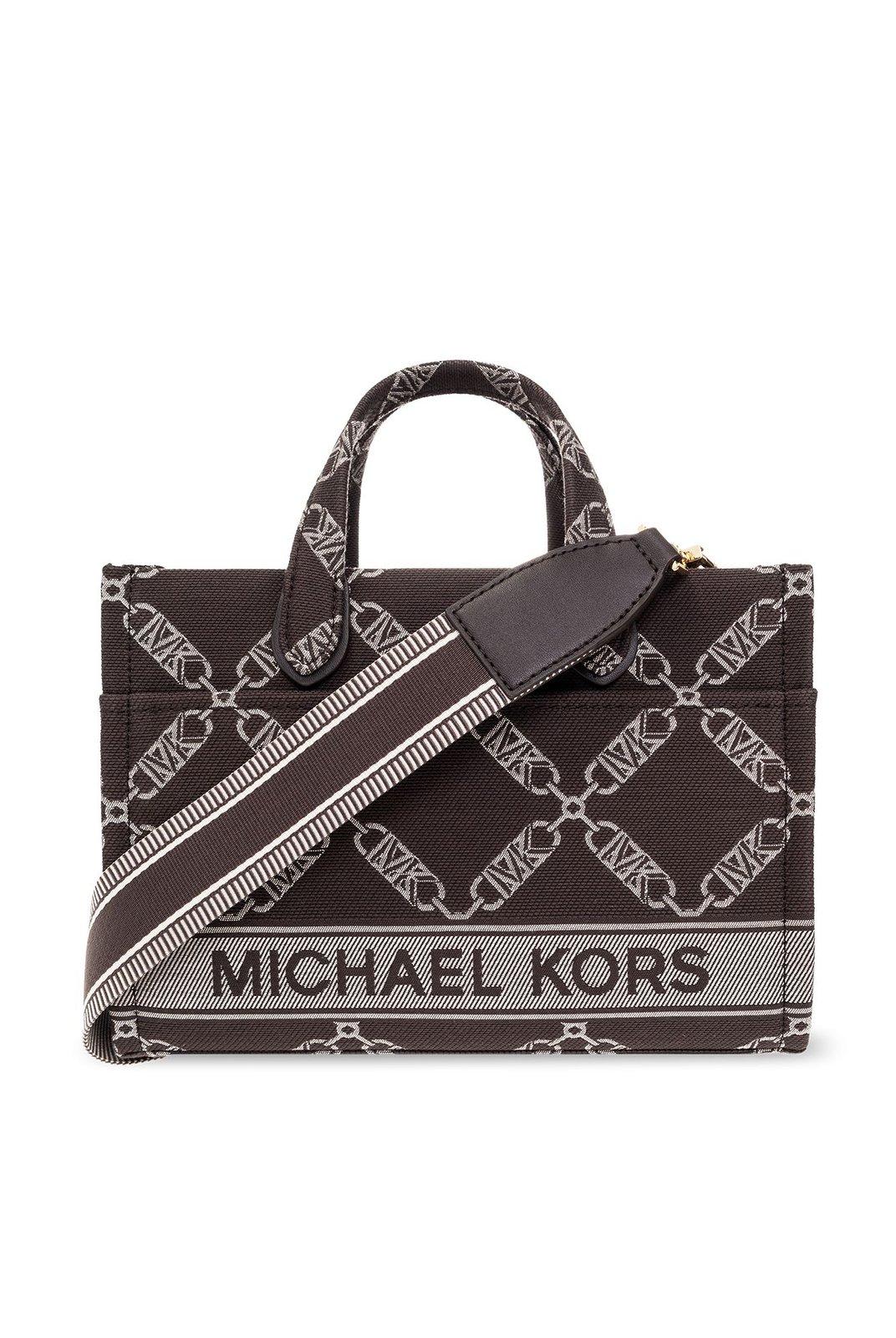 MICHAEL Michael Kors Gigi Empire Logo Jacquard Top Handle Bag