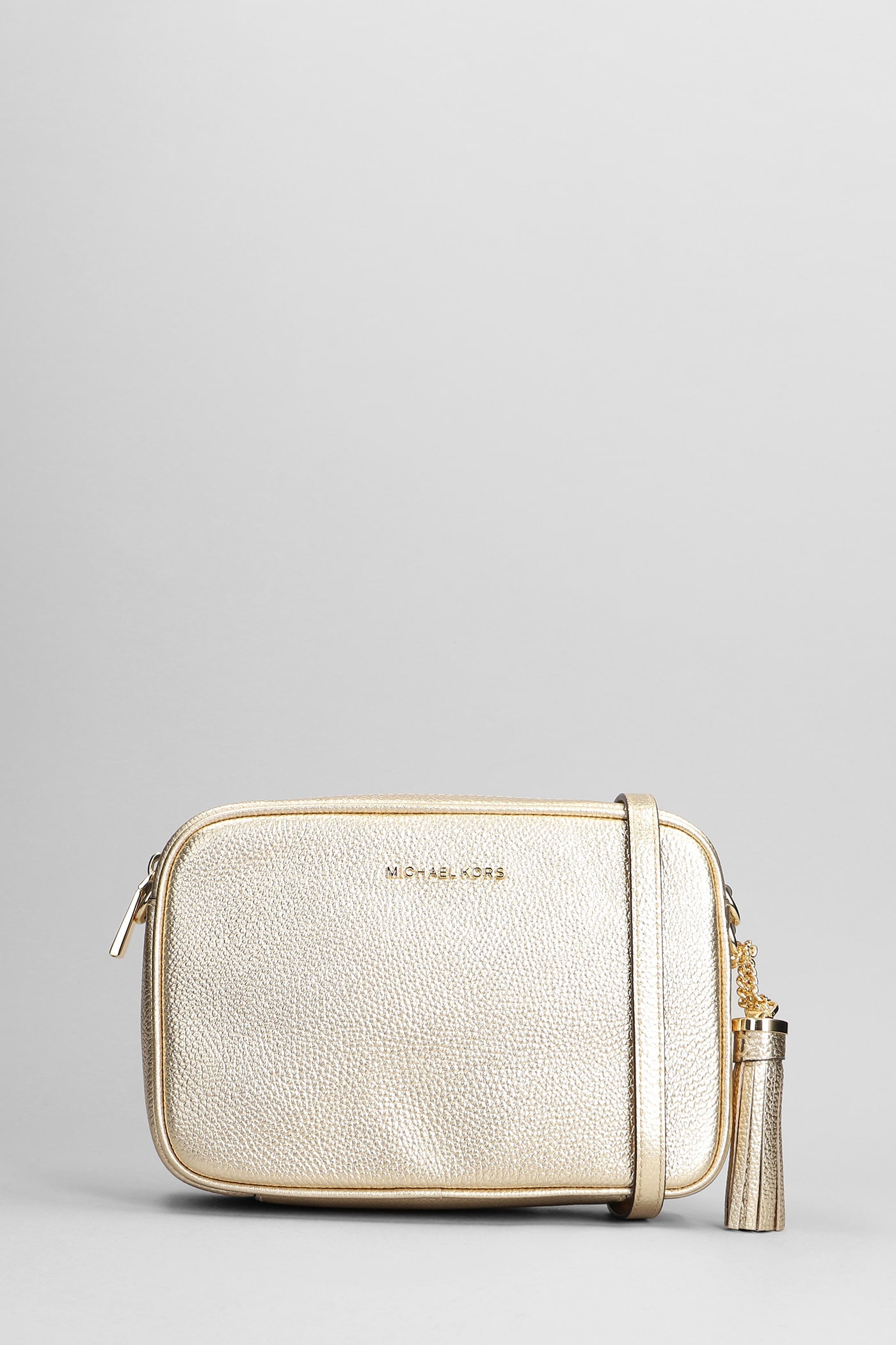 Michael Kors Ginny Shoulder Bag In Gold Leather
