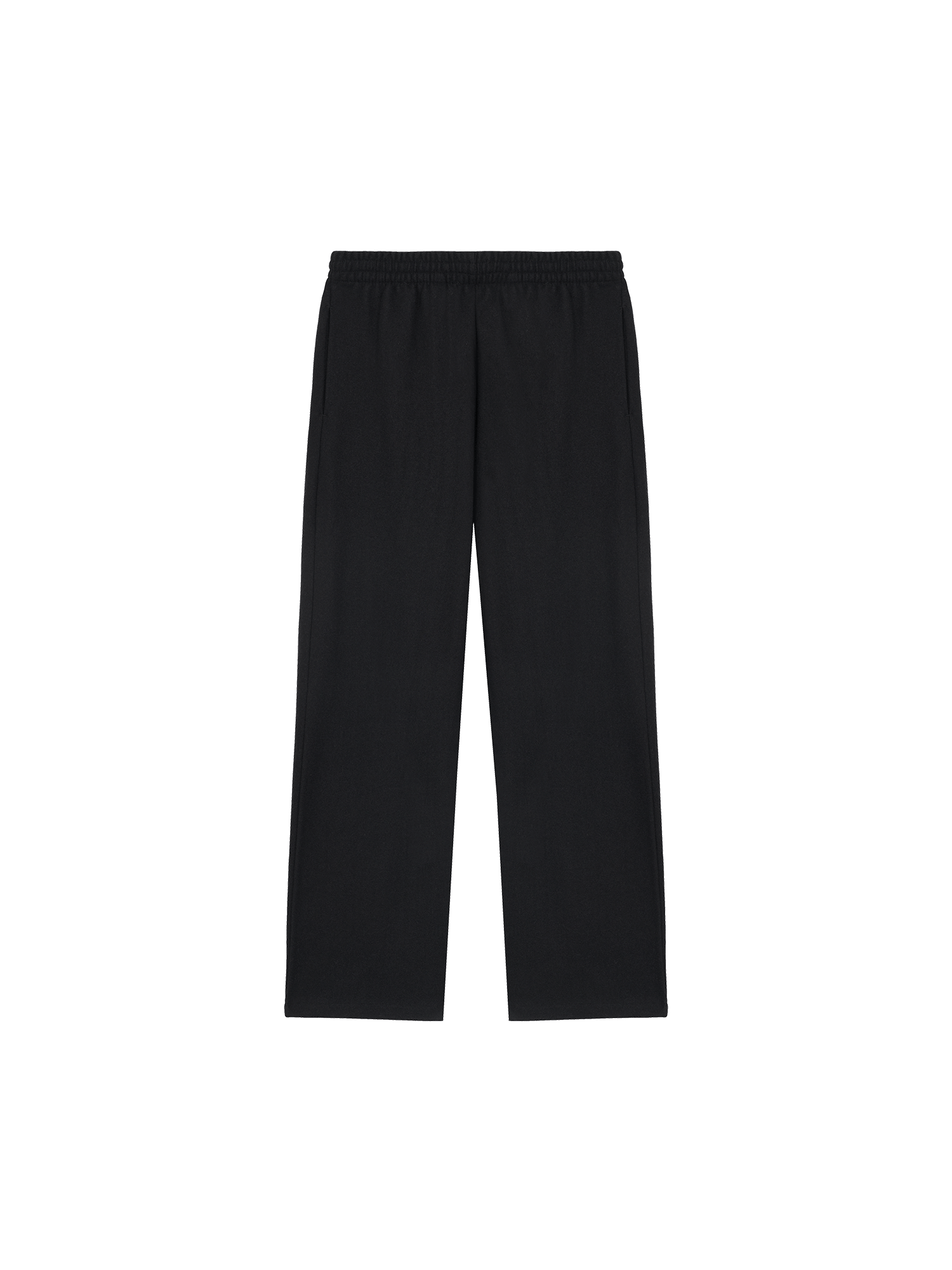 Recycled Wool Jersey Wide-Leg Track Pants-black