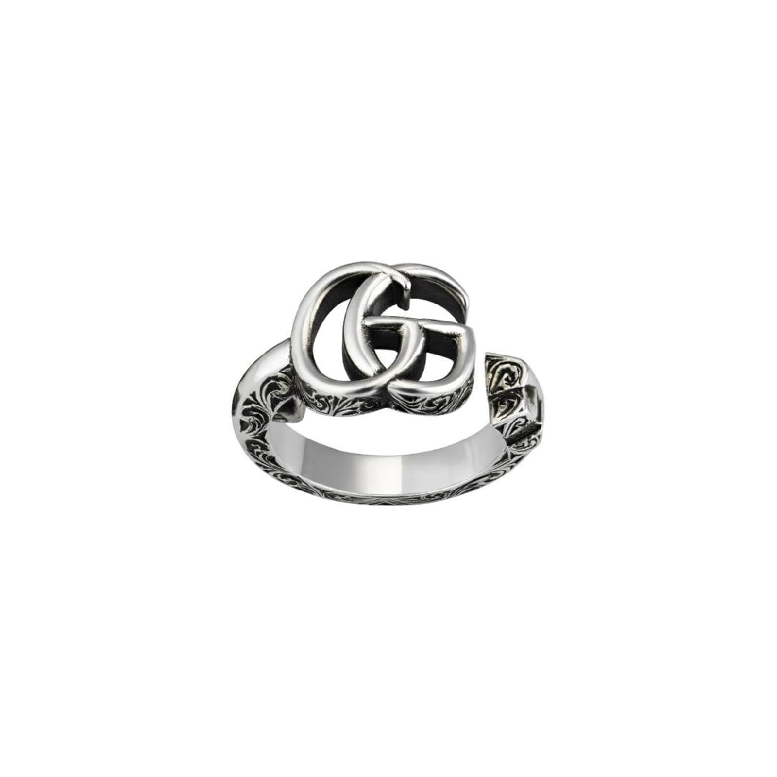Sterling Silver GG Marmont Ring - Ring Size N