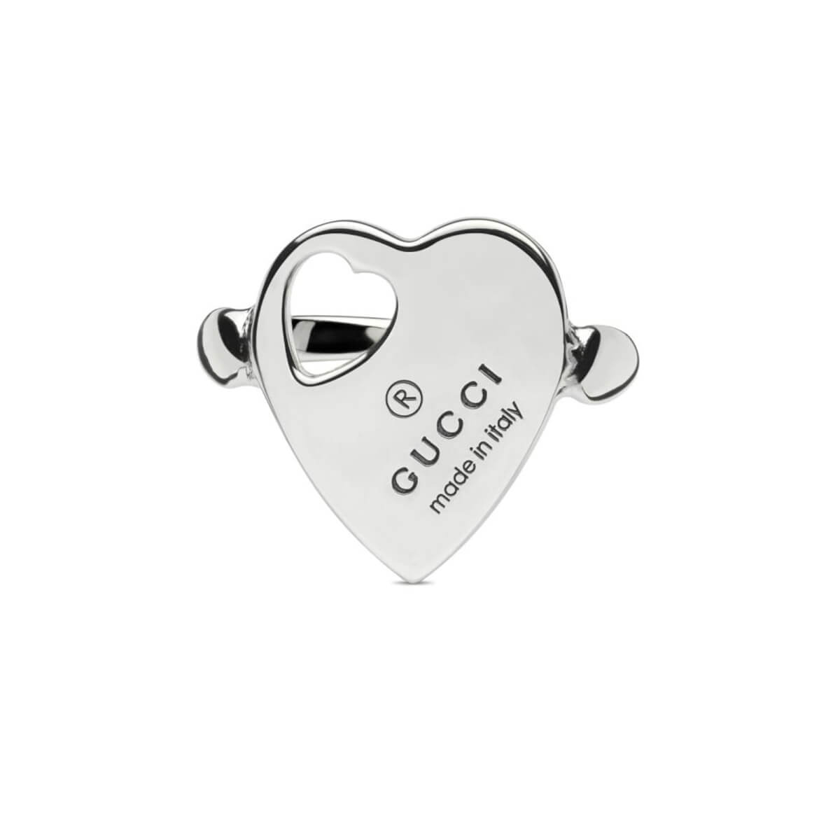 Trademark Sterling Silver Heart Motif Ring - Ring Size K