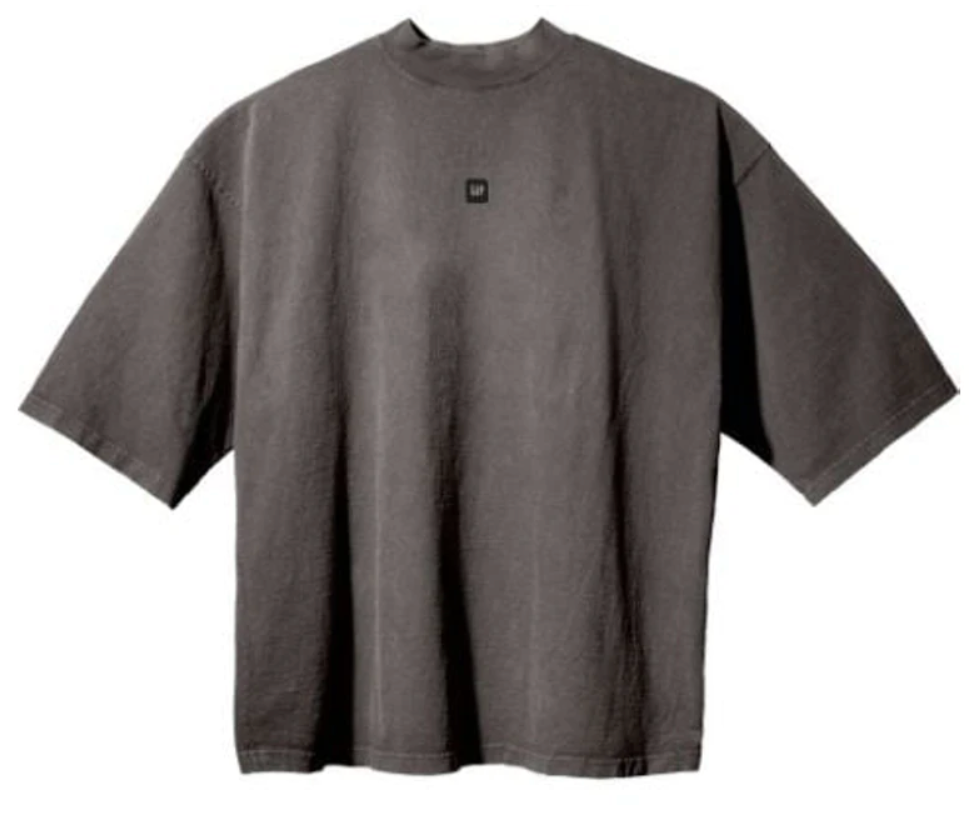 Yeezy Gap Engineered By Balenciaga Logo 3/4 Sleeve T-Shirt Grey - Size: Small