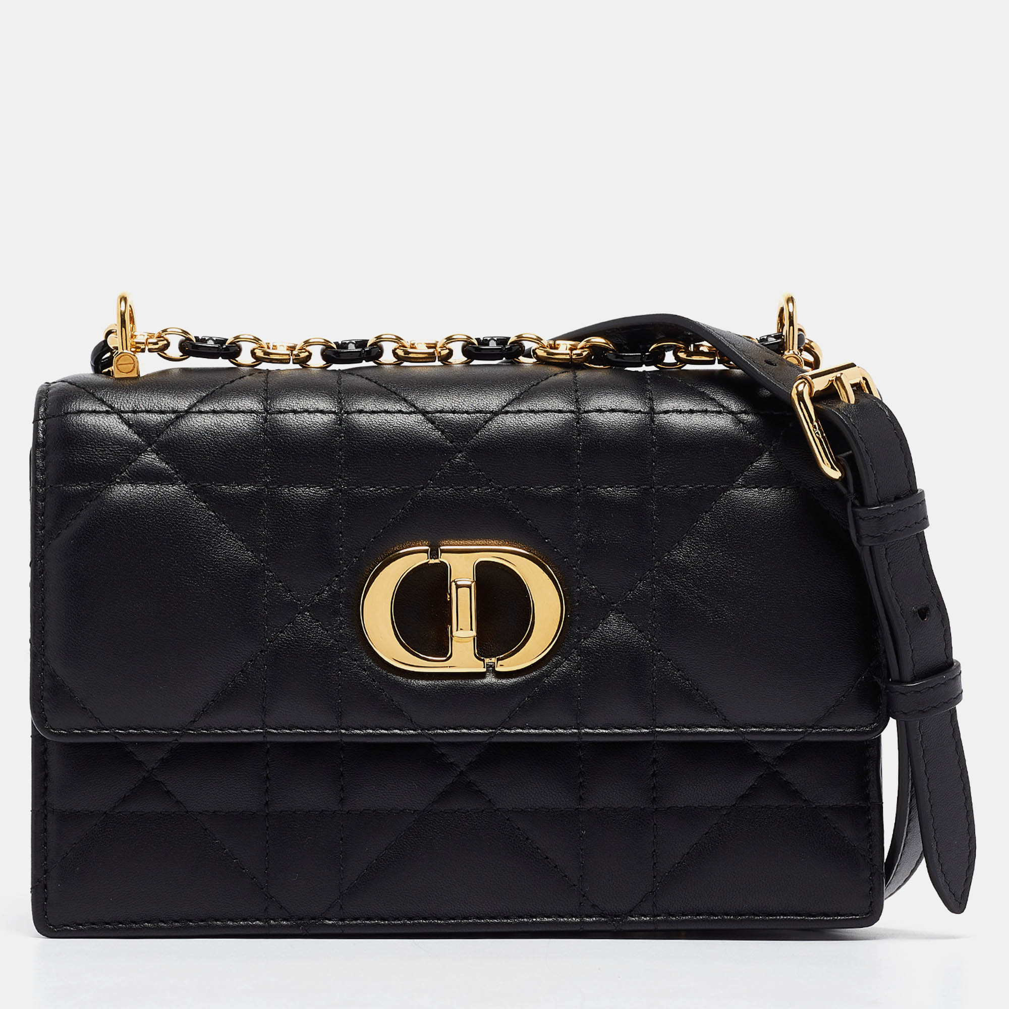Dior Black Cannage Leather Miss Caro Shoulder Bag
