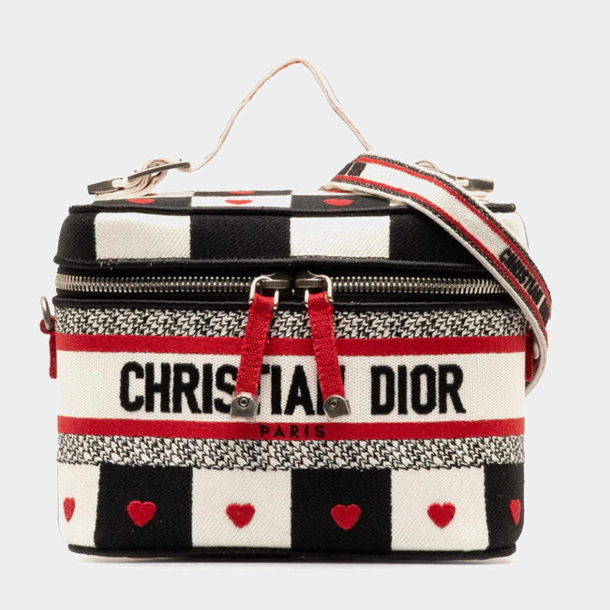 Dior Multicolour Canvas Embroidered D-Royaume d'Amour Vanity Bag